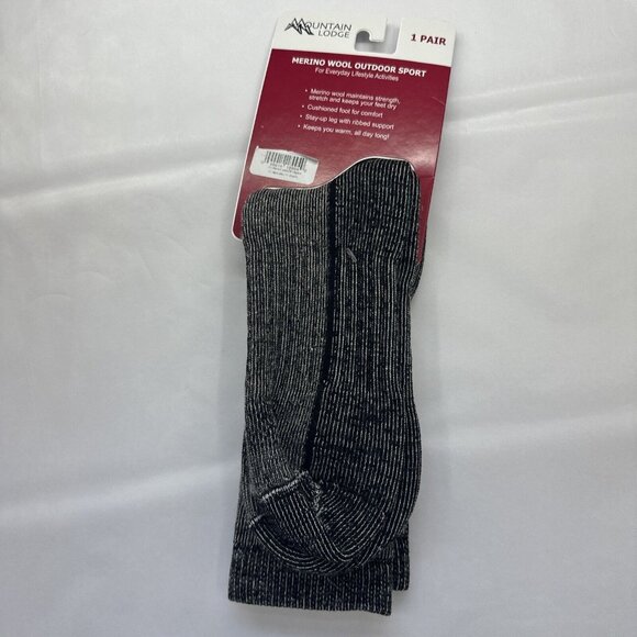Mountain Lodge Merino Wool Blend 71% Outdoor hiking socks gray 4-10 - Picture 4 of 7